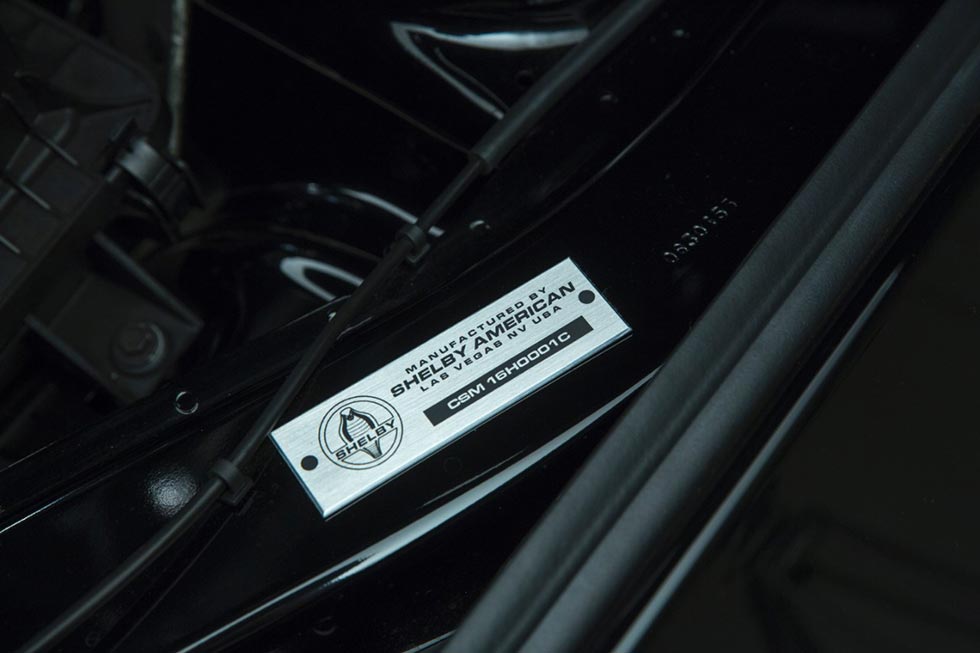 Plaque specific to each 2016 Shelby Mustang GT-H
