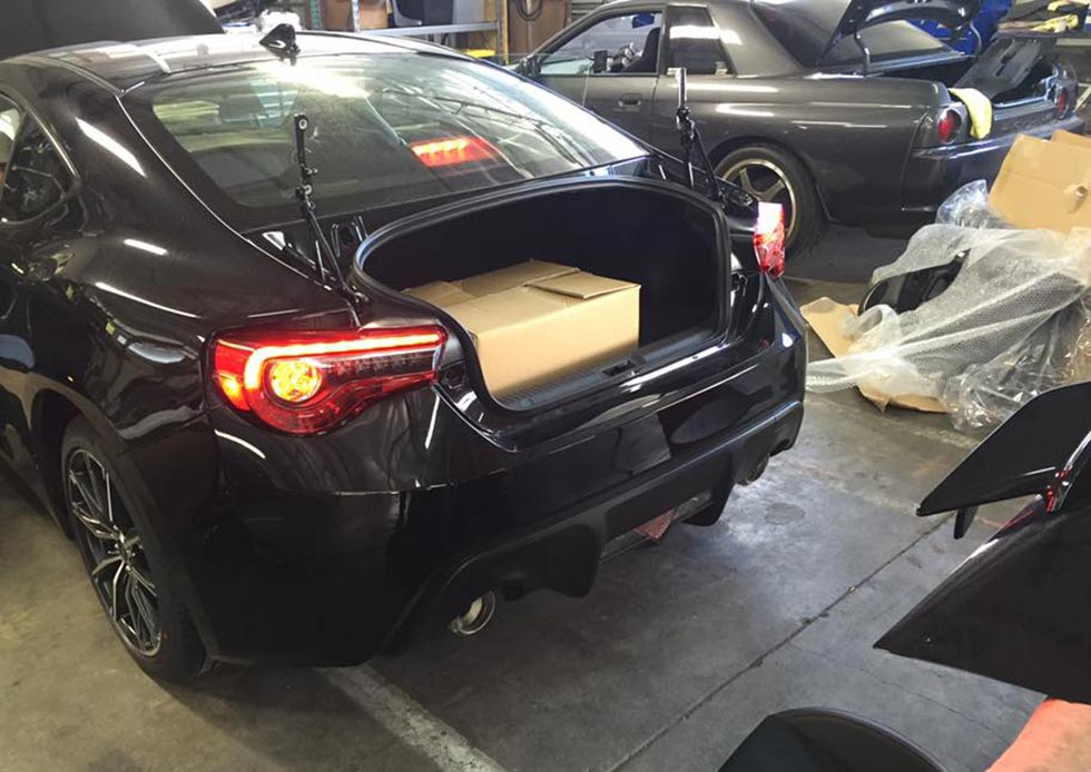 Rear of the supposedly updated Subaru BRZ