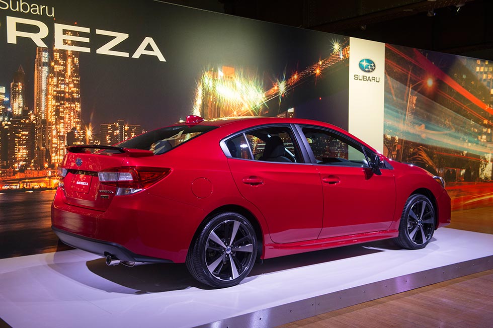 Rear quarter of the 2017 Subaru Impreza 2.0i Sport Sedan