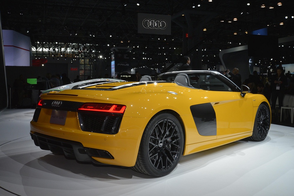 Rear quarter of the new Audi R8 Spyder