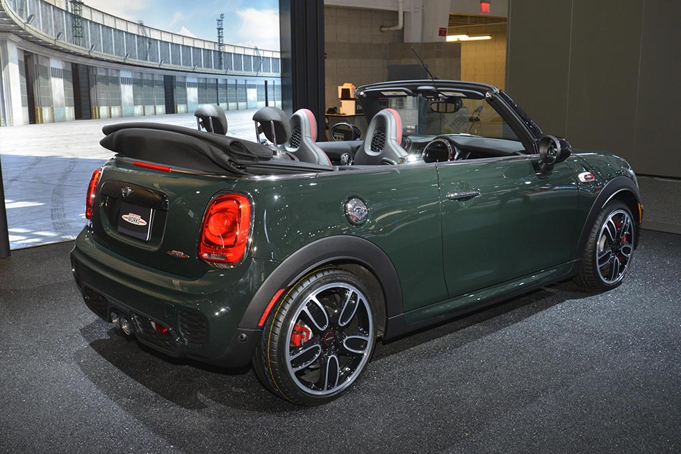 Rear of the all-new Mini JCW Convertible