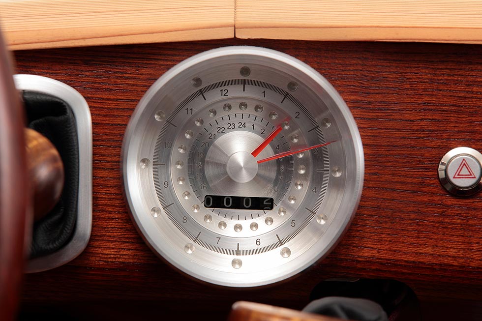The 100-year time meter on the Setsuna's dashboard
