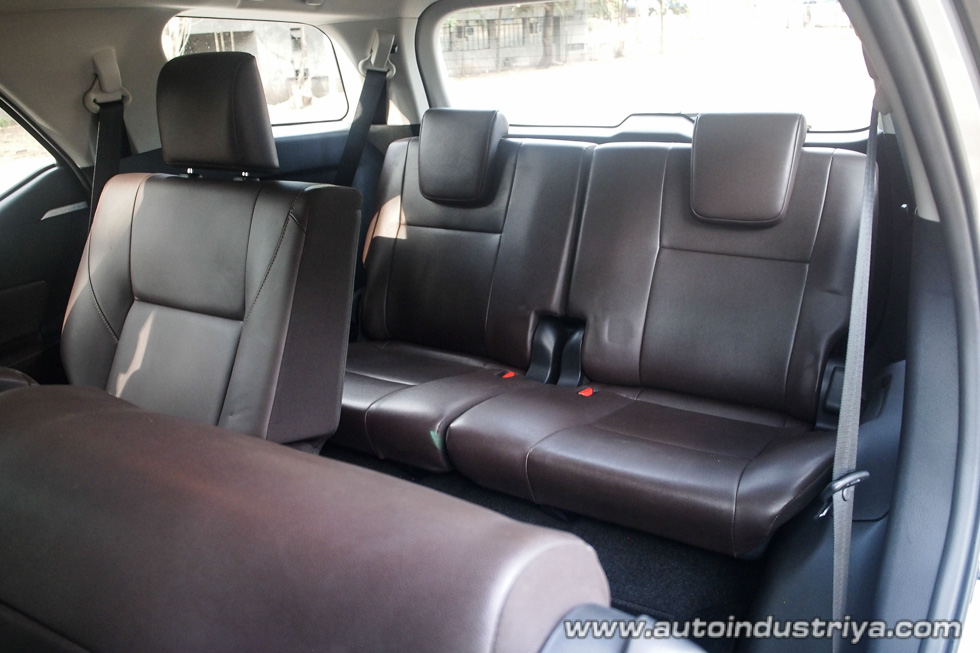 The third-row seating of the 2016 Toyota Fortuner