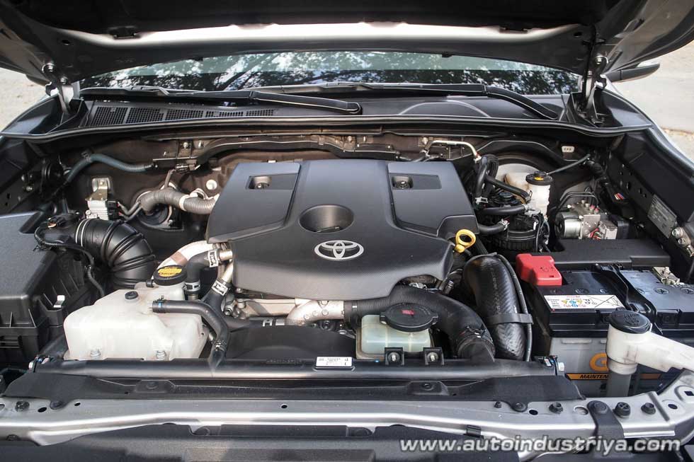 The 2.4-liter GD-FTV turbo-diesel of the 2016 Toyota Fortuner