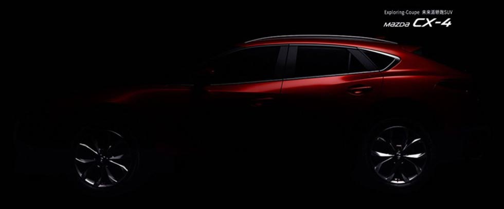 The side profile of the Mazda CX-4 teaser