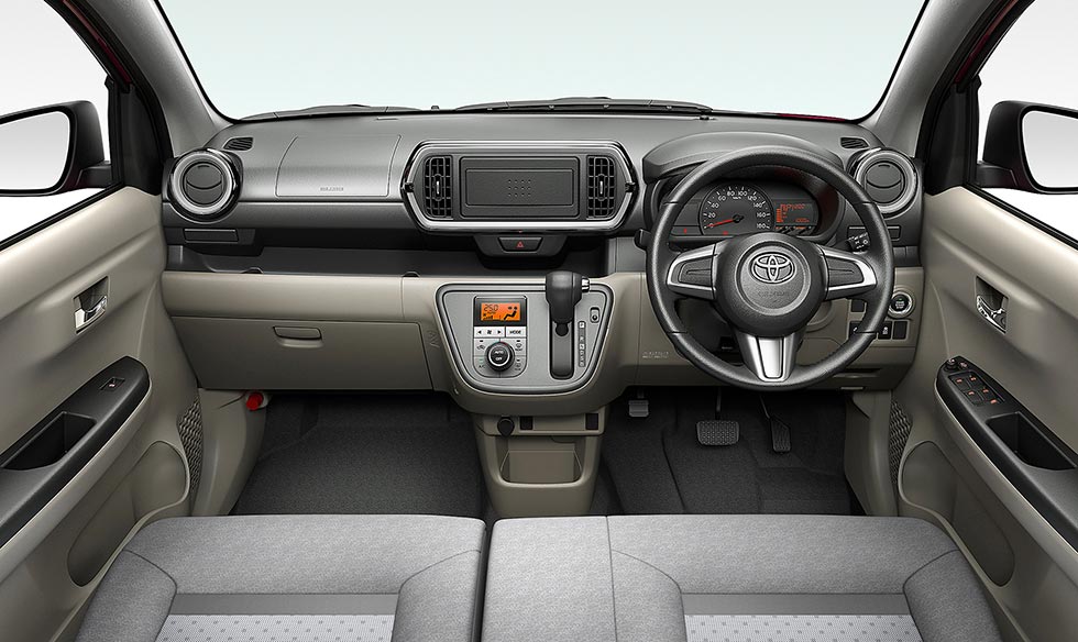 Standard interior of the 2016 Toyota Passo
