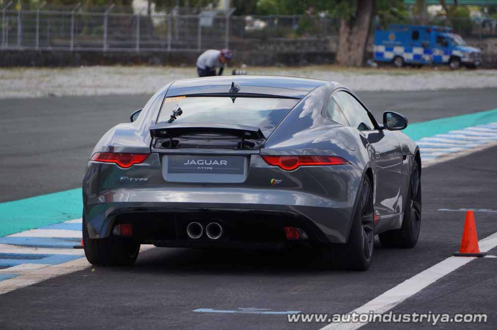 Rear of the Jaguar F-type