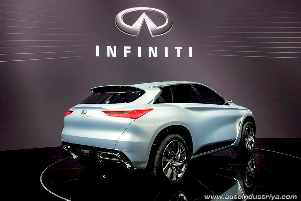 Rear quarter of the 2016 Infiniti QX Sport Inspiration