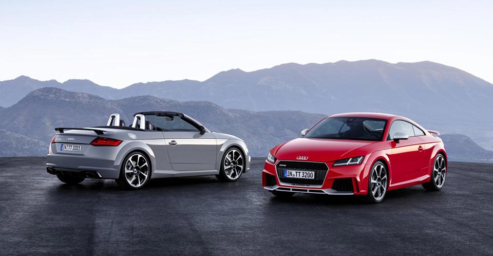 The 2016 Audi TT RS in Roadster and Coupe variants