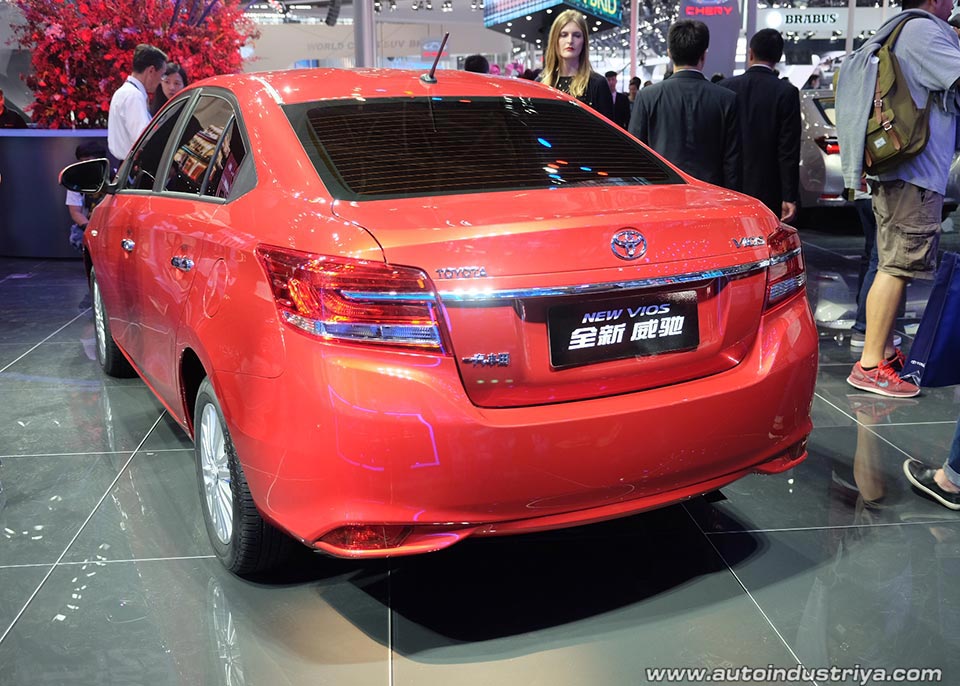 Rear quarter of the China-spec 2016 Toyota Vios