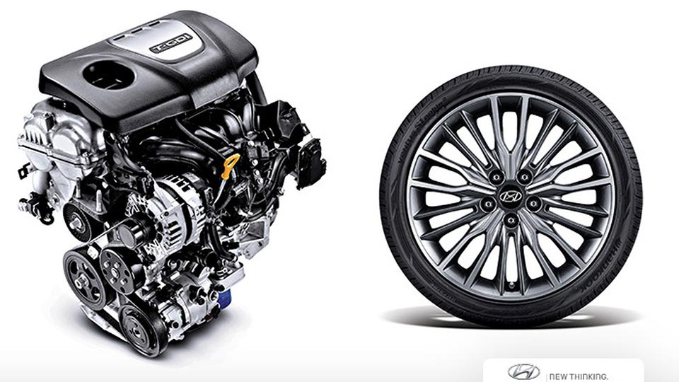 The 1.6 T-GDI inline-four and 18-inch alloy wheels