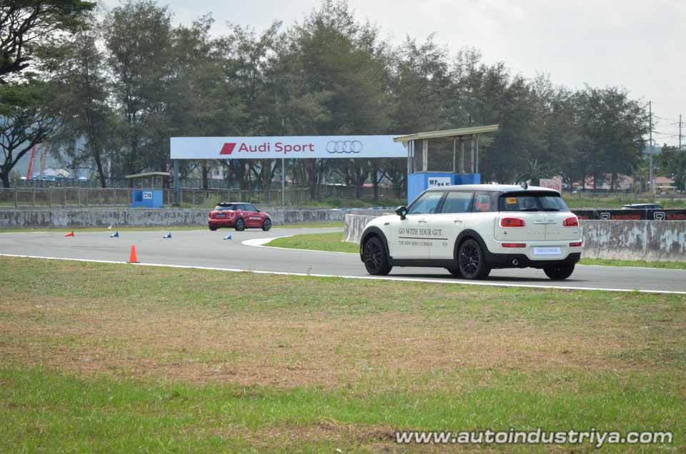Mini Clubman on track