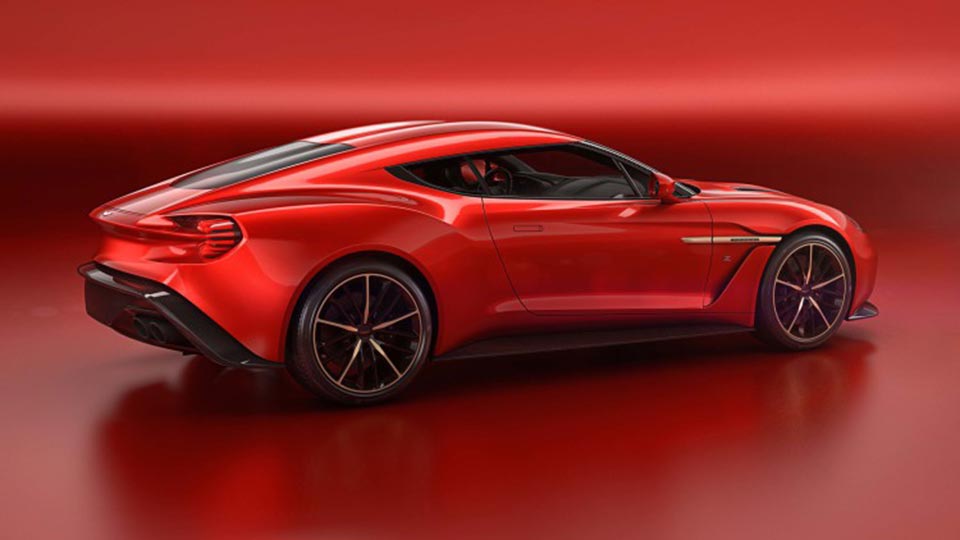 Rear quarter of the Aston Martin Vanquish Zagato