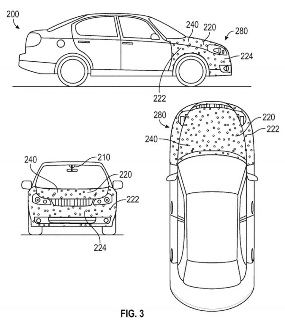 Diagram of Google's new sticky adhesive for self-driving cars