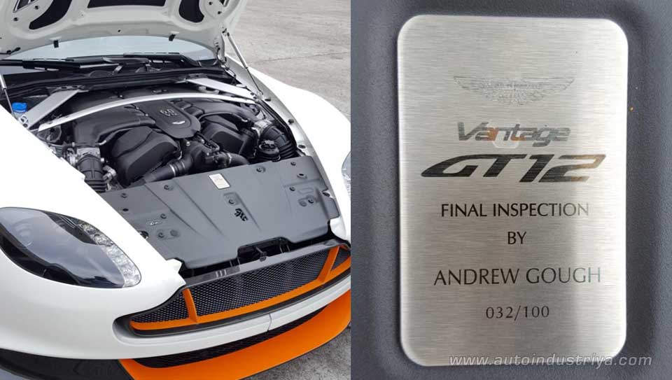 Vantage GT12 engine, badge