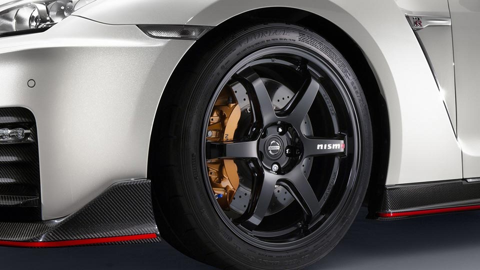 Closeup shot of the Nissan GT-R Nismo