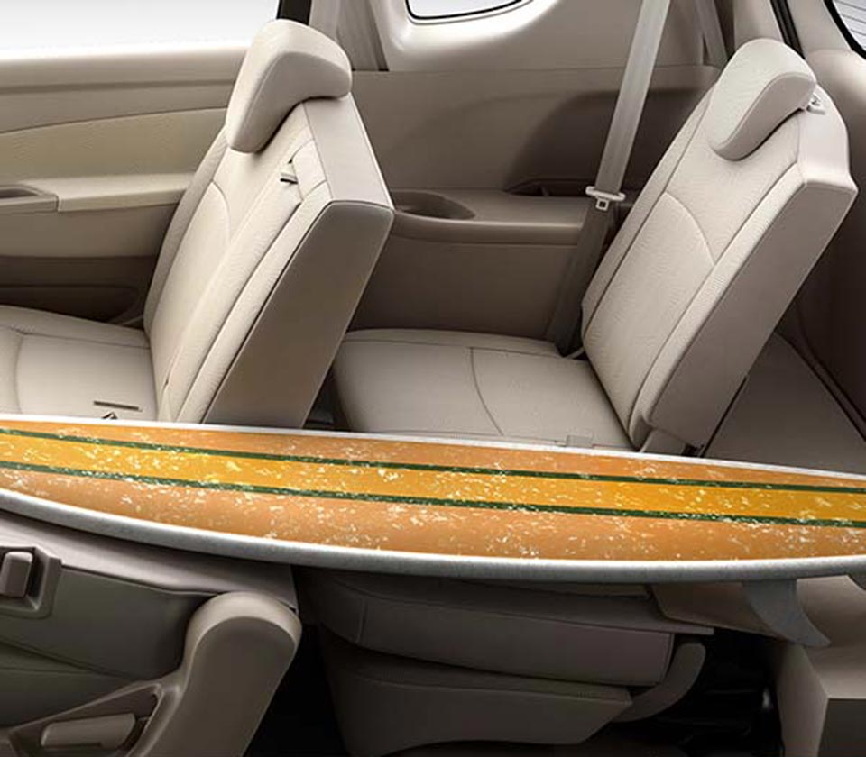 The new third-row 50:50 split seats