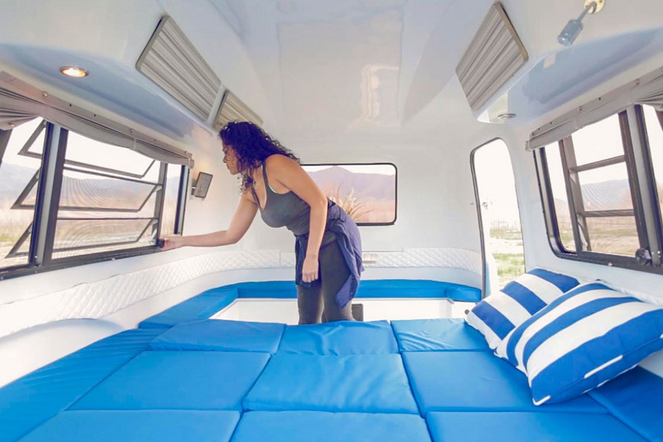 The MegaBed setting which can accommodate up to 5 people