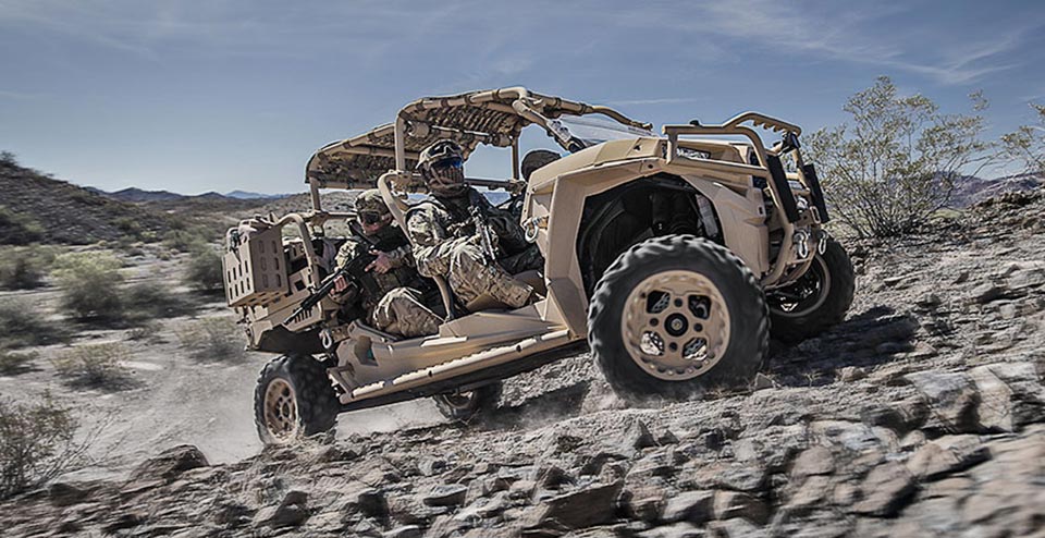 The Polaris MRZR-D4 in action