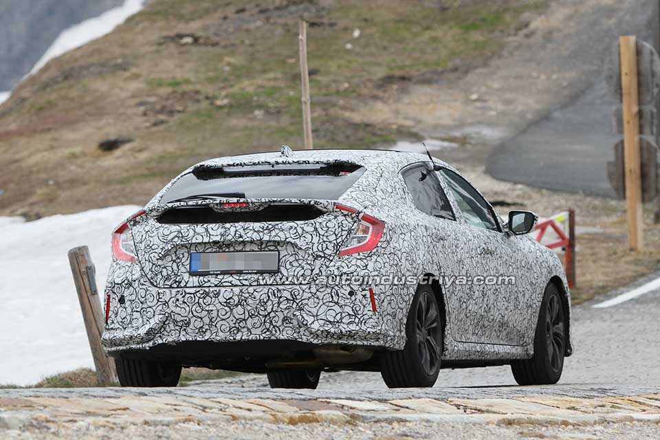 2017 Honda Civic Hatchback testing