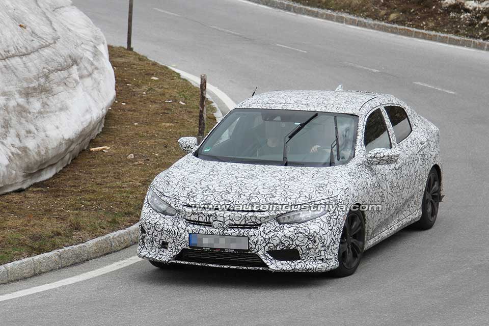 2017 Honda Civic Hatchback testing