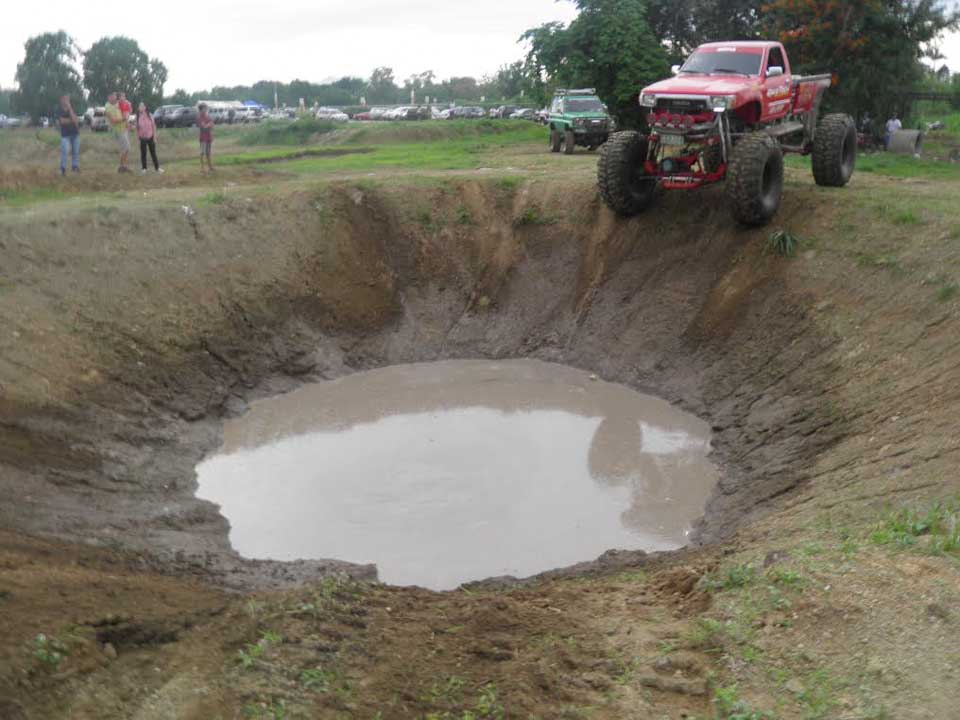 Taking on the mud pit