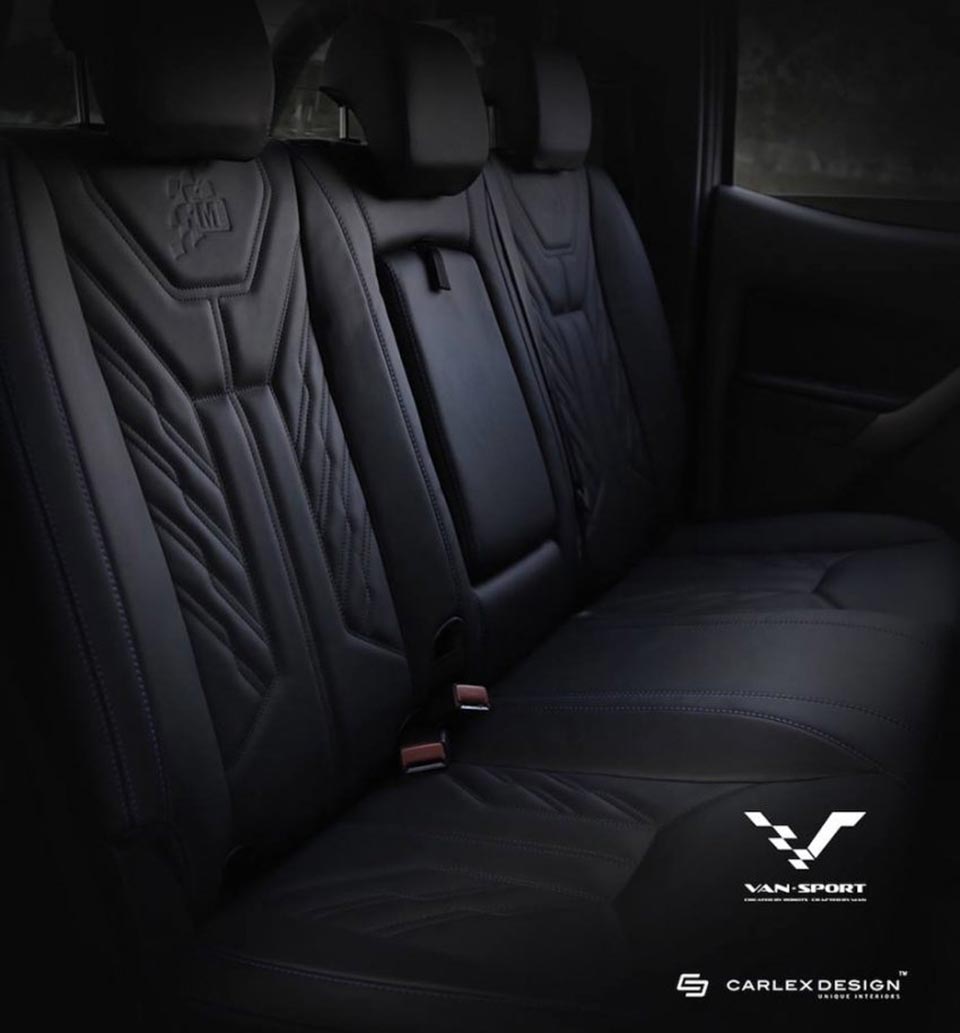 The leather-clad seats in the M-Sport Ranger