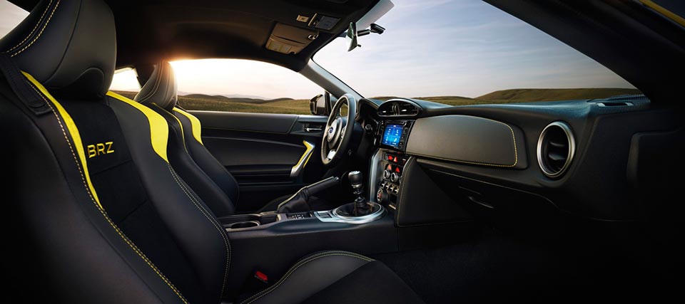 Inside the 2017 Subaru BRZ Series Yellow