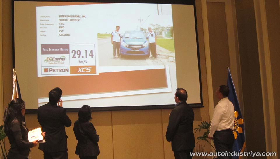 The Suzuki Celerio 1.0 CVT gets the highest fuel economy rating in the gasoline category