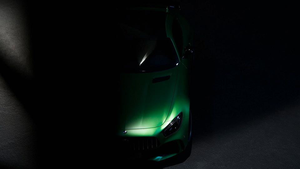 Teaser photo of the 2016 Mercedes-AMG GT