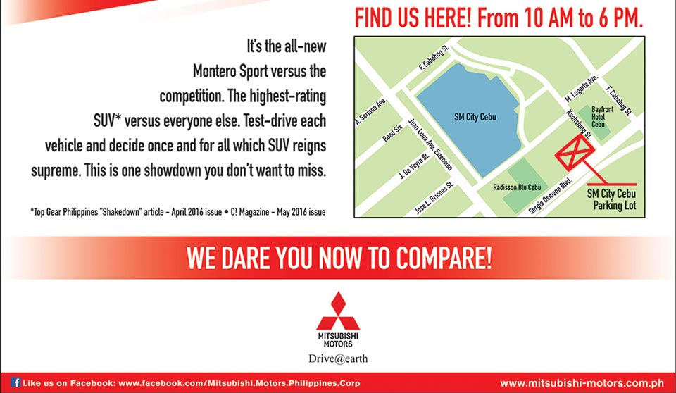 Location and Schedule of the Montero Sport Head To Head Challenge