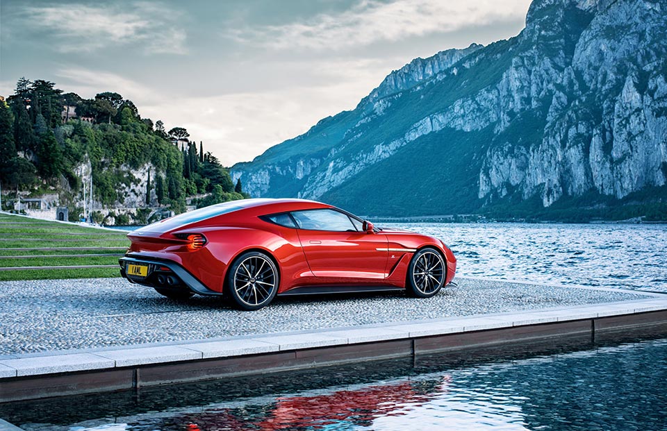 Rear quarter of the 2017 Aston Martin Vanquish Zagato