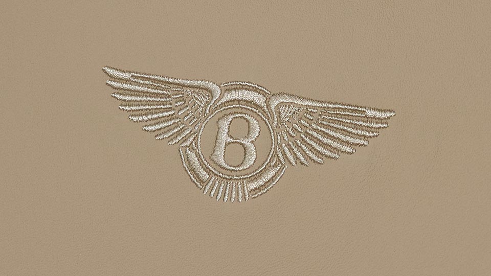 The interior stitching on the Bentley Mulsanne EWB's headrest