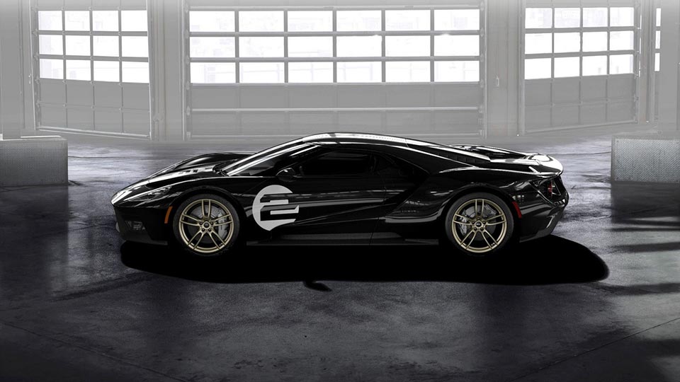Side profile of the Ford GT 66' Heritage Edition