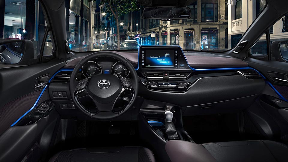 The dashboard of the Toyota C-HR