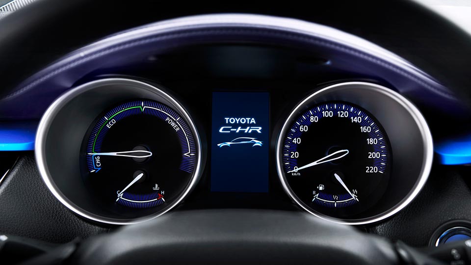 The dual-gauge cluster of the Toyota C-HR