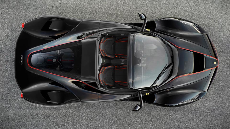 Top view of the LaFerrari Spider