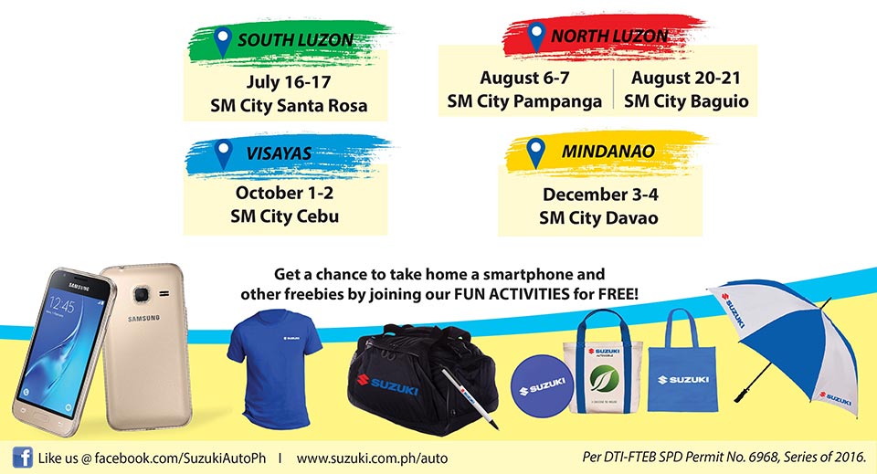 Dates and prizes for the 2016 Suzuki Auto Festival