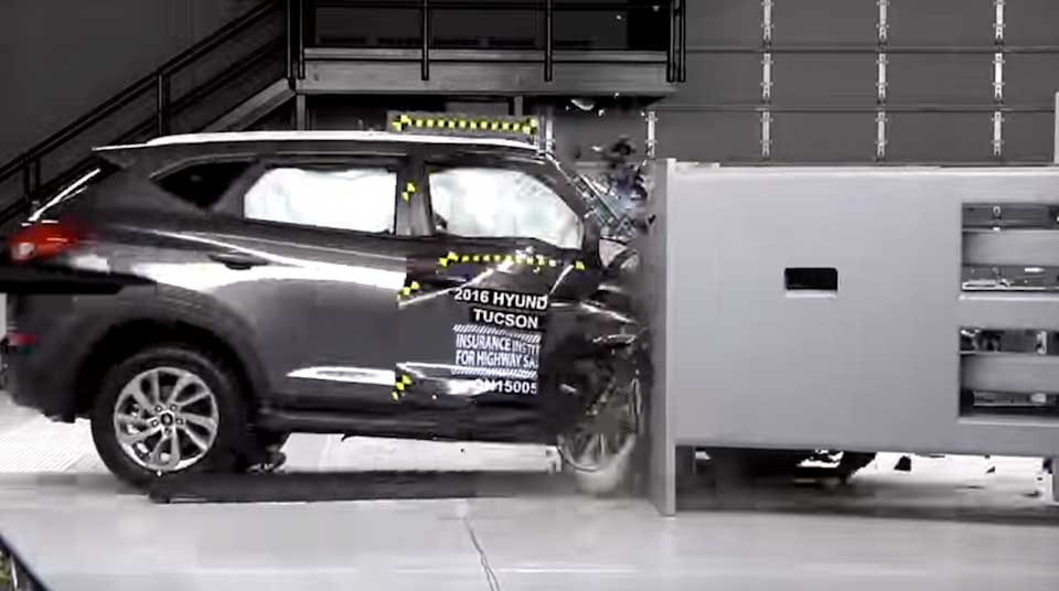 Hyundai Tucson gets Good for both driver and front passenger protection