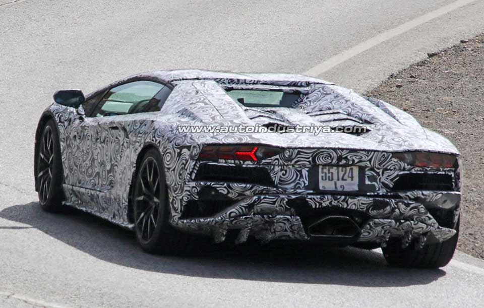 Aventador test mule rear