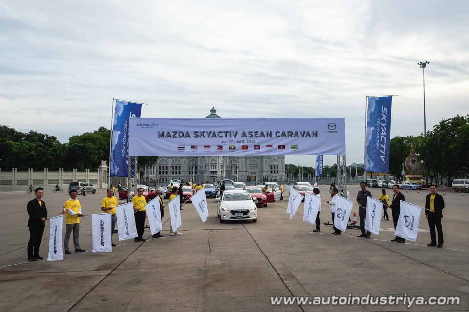 Mazda SkyActiv Caravan flag-off