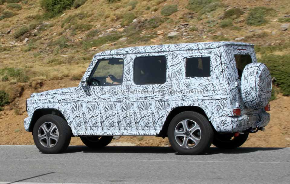 Rear quarter of the spied Mercedes-Benz G-Class