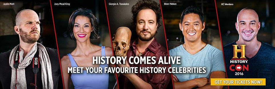Celebrities to be present at 2016 History Con
