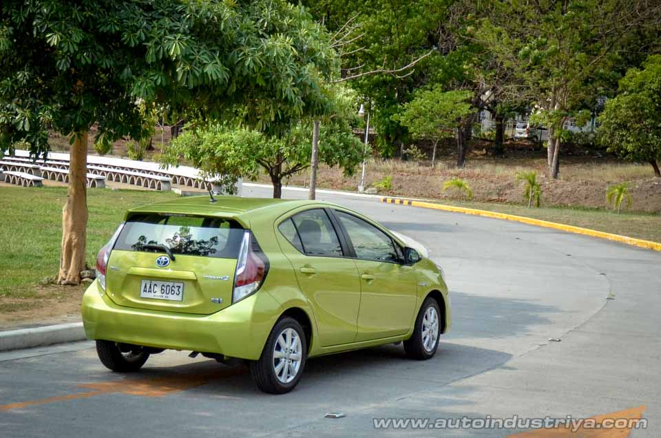 Rear quarter of the 2015 Toyota Prius C