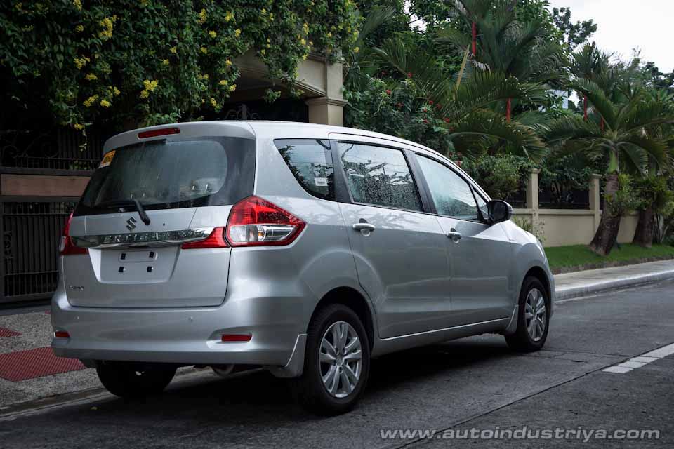 Rear of the 2016 Suzuki Ertiga GLX