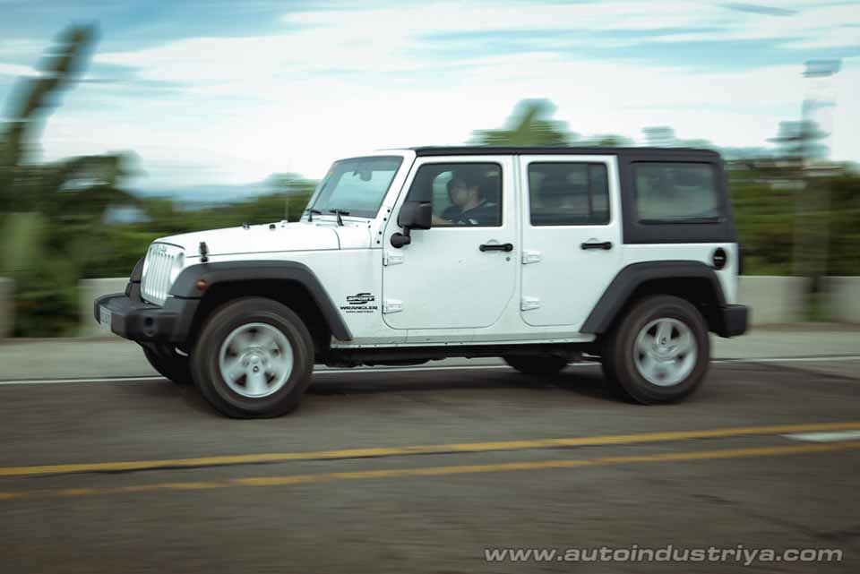 At speed with the Jeep Wrangler Unlimited Sport