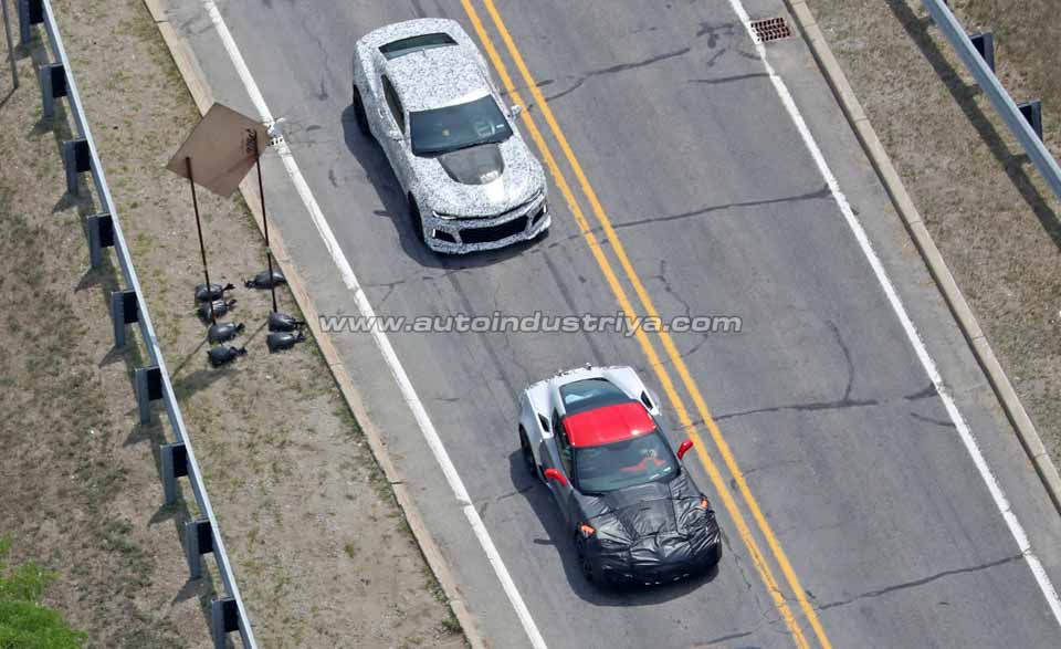 Corvette ZR-1 and unknown Camaro