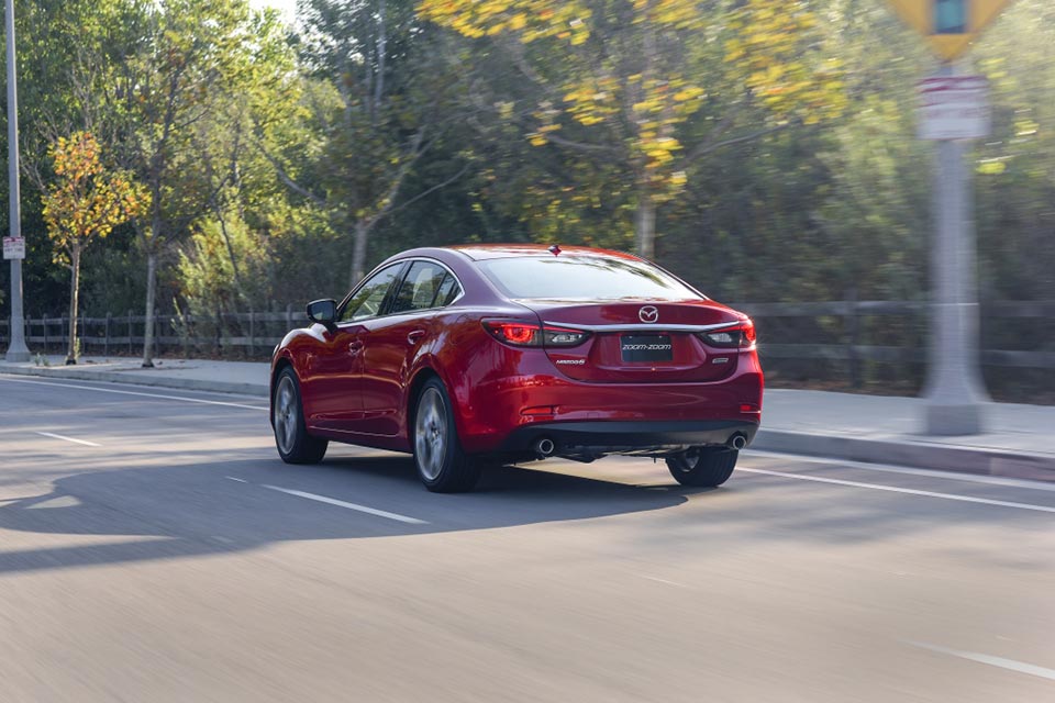 The rear of the 2017 Mazda6