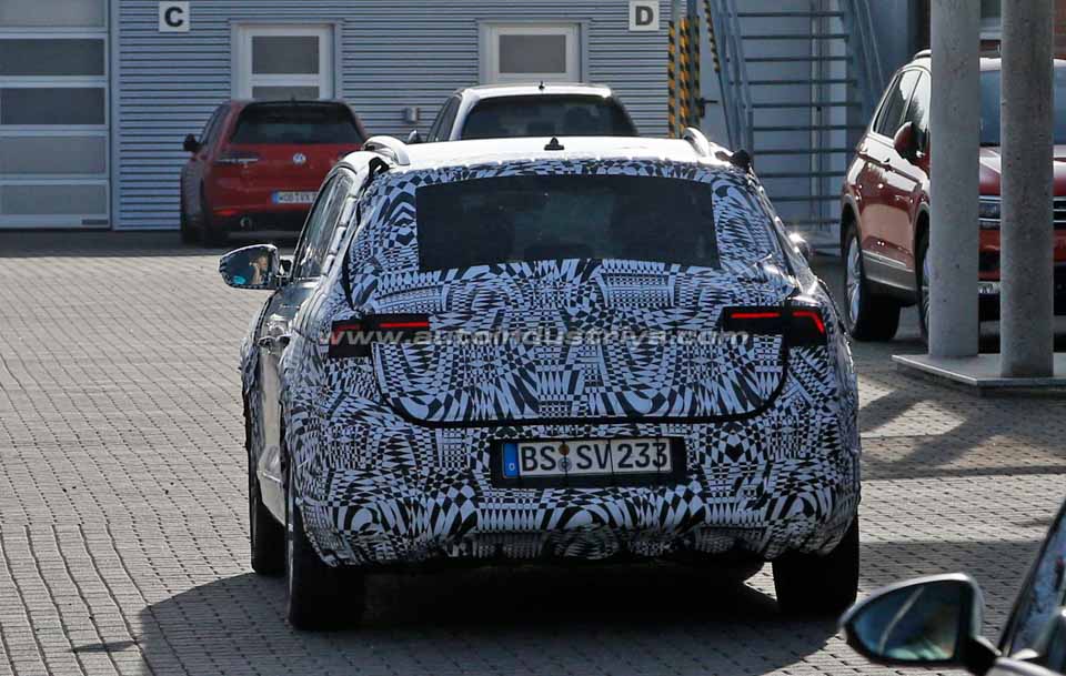 The rear of the Polo-based SUV