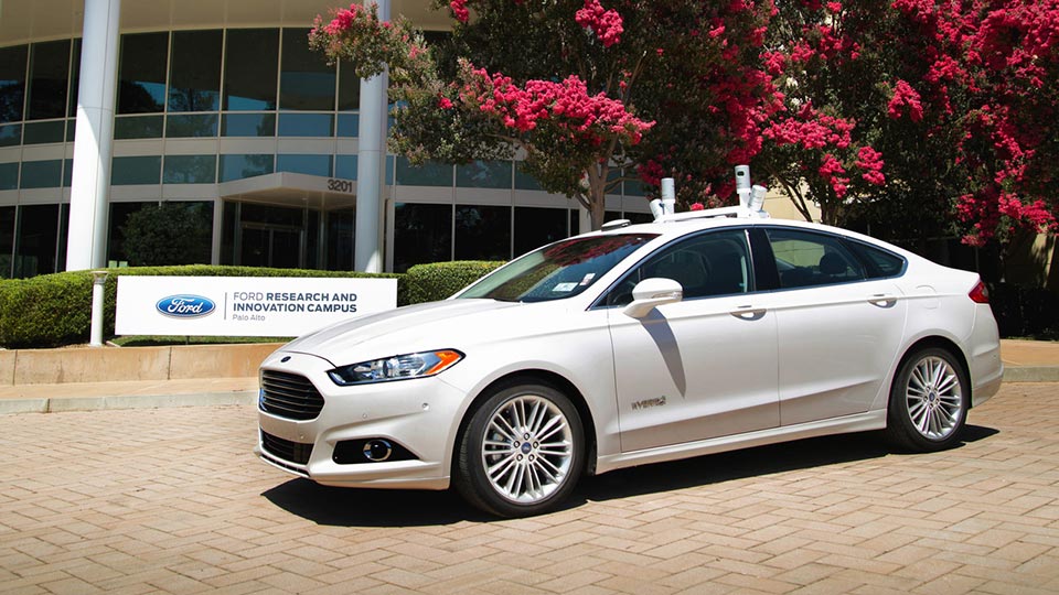 The self-driving Ford Fusion Hybrid experimental car